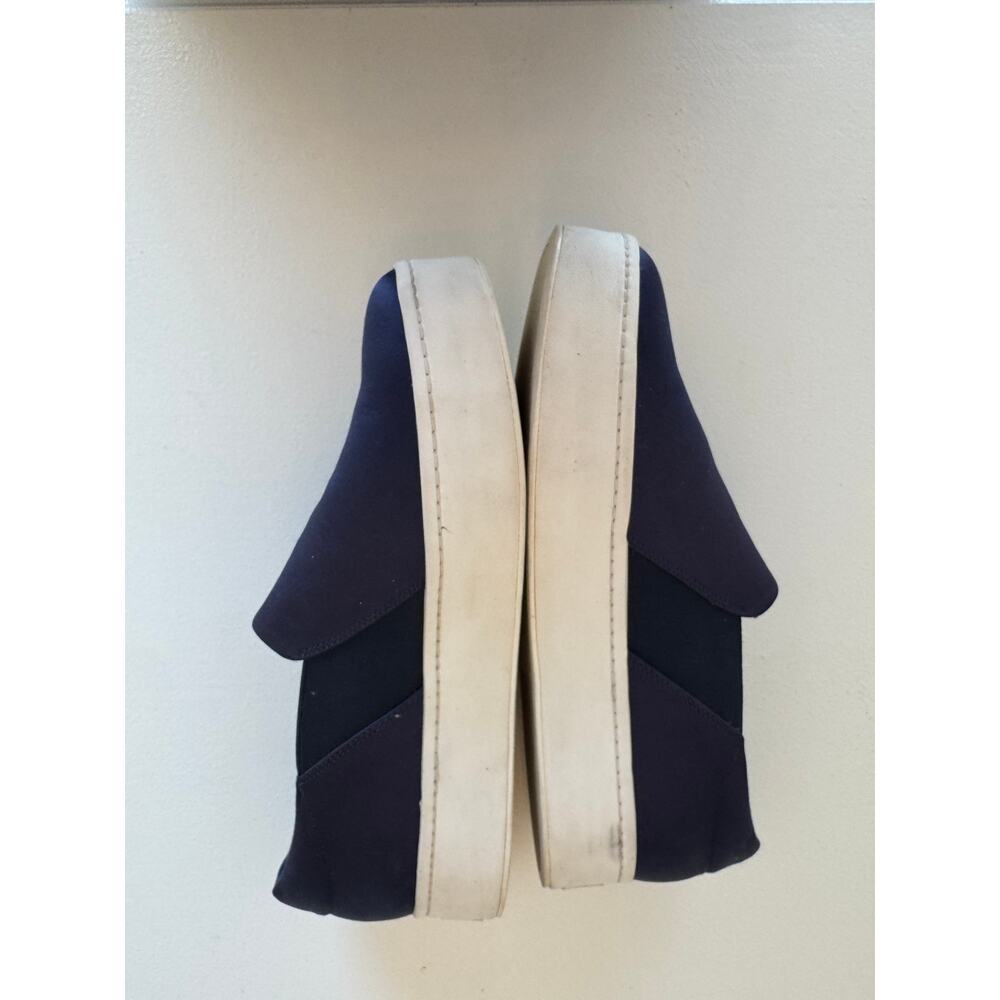Vince Shoes Warren Royal Blue Satin Platform Slip On Sneakers Loafers Size 9.5 - Picture 8 of 9